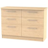 Sherwood Maple Chest of Drawer - 6 Drawer Midi