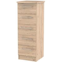 Sherwood Bordeaux Oak Chest of Drawer - 5 Drawer Locker