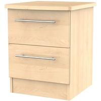 Sherwood Maple Bedside Cabinet - 2 Drawer Locker