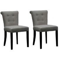 Shankar Sandringham Linen Effect Chair - Grey (Pair)