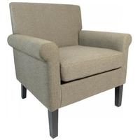 Shankar Hamilton Herringbone Plain Armchair - Brown