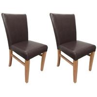 shankar jacob bonded leather dining chair brown pair