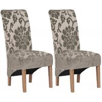 shankar krista baroque dining chair mink pair