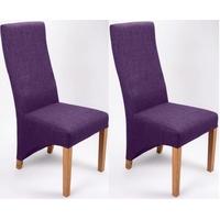 Shankar Baxter Linen Effect Dining Chair - Plum (Pair)