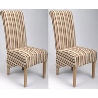 shankar krista stripe dining chair antique gold pair