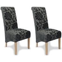 shankar krista baroque dining chair charcoal pair