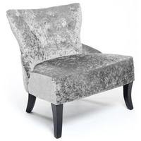Shankar Belgravia Crushed Velvet Chair - Silver