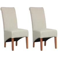 Shankar Krista Herringbone Fabric Dining Chair - Cappuccino (Pair)