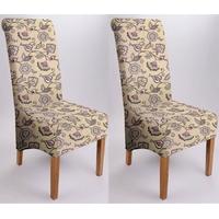 Shankar Krista Deco Fabric Dining Chair - Amethyst (Pair)