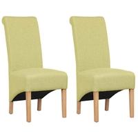 Shankar Krista Herringbone Fabric Dining Chair - Lime (Pair)
