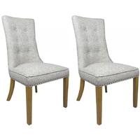 shankar newbury weave fabric chair grey pair