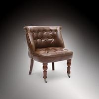 Shankar Shannon Leather Match Chair - Antique Brown