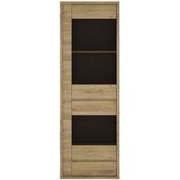 Shetland Glazed Display Cabinet - Narrow 1 Door 1 Drawer