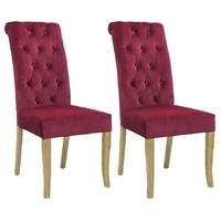 shankar bronte brushed velvet dining chair burgundy pair