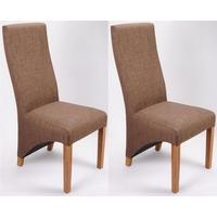 Shankar Baxter Linen Effect Dining Chair - Cinnamon (Pair)