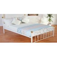 SH-NENE Classic White 4ft 6in Double Metal Bed