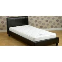 sh elen black 3ft single faux leather bed