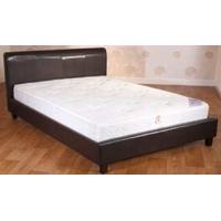 sh elen brown 4ft 6in double faux leather bed