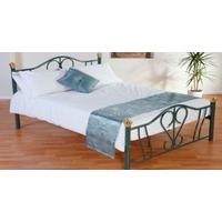 SH-TAWE Hamilton Green 4ft 6in Double Metal Bed