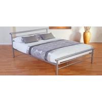 SH-EDEN Silver 4ft 6in Double Metal Bed