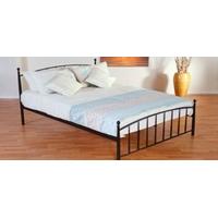 SH-LEITH Black 4ft 6in Double Metal Bed