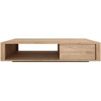 shadow oak 2 door sliding coffee table