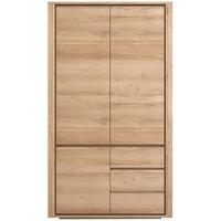 shadow oak 3 door 2 drawer wardrobe