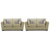 Shiloh Fabric 3 and 2 Seater Suite Camel