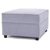 Shiloh Fabric Footstool Silver