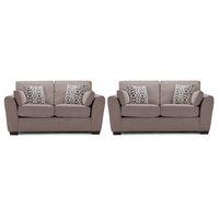 Shiloh Fabric 3 and 2 Seater Suite Grey