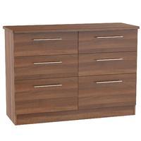 Sherwood 6 Drawer Midi Chest Walnut