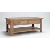 Sherwood Oak Coffee Table with 4 Drawers