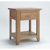 Sherwood Oak 1 Drawer Bedside/Lamp Table