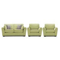 Shiloh Fabric 3 Seater and 2 Armchair Suite Olive