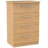 sherwood 4 drawer midi chest oak