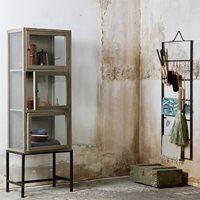 SHOWCASE GLASS DISPLAY CABINET in Grey - 6 door