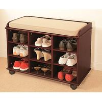 Shoe storage with cushion