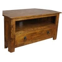 Sheesham Hardwood Corner TV Cabinet