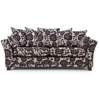 sheraton fabric 3 seater scatterback sofa charcoal