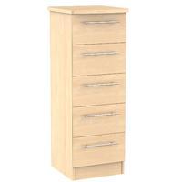 sherwood 5 drawer tallboy maple