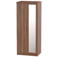 Sherwood Wardrobe with Mirror Walnut