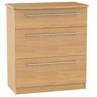 Sherwood 3 Drawer Deep Chest Oak