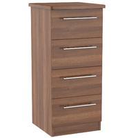 sherwood 4 drawer tallboy walnut