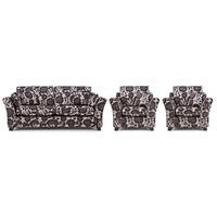 Sheraton Fabric 3 Seater and 2 Armchair Suite Charcoal