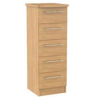 Sherwood 5 Drawer Tallboy Oak