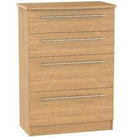 sherwood 4 drawer deep chest oak