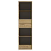 shetland tall narrow 3 drawer bookcase