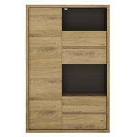 shetland 1 door 4 drawer display cabinet