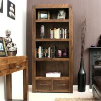 Shiva Walnut Large 2 Drawer Bookcase