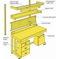 SHELF UPPER 1500mm LONG PLASTIC LAMINATE WORKTOP